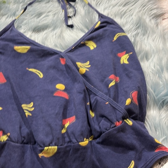 Modcloth Fruit Graphic Halter Bodysuit sz XS - Picture 4 of 9